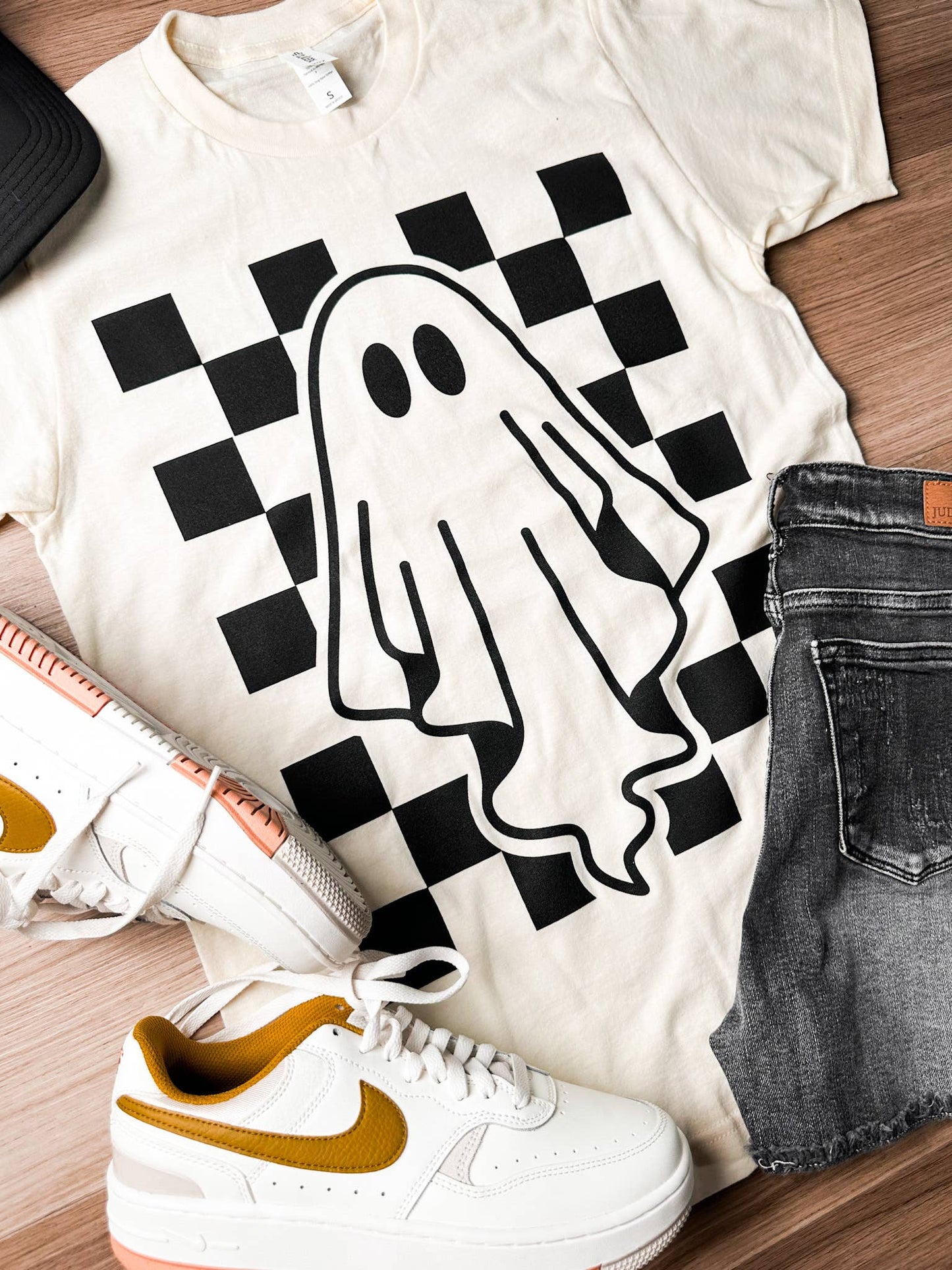 Checkered Ghost Graphic Tee S-3XL